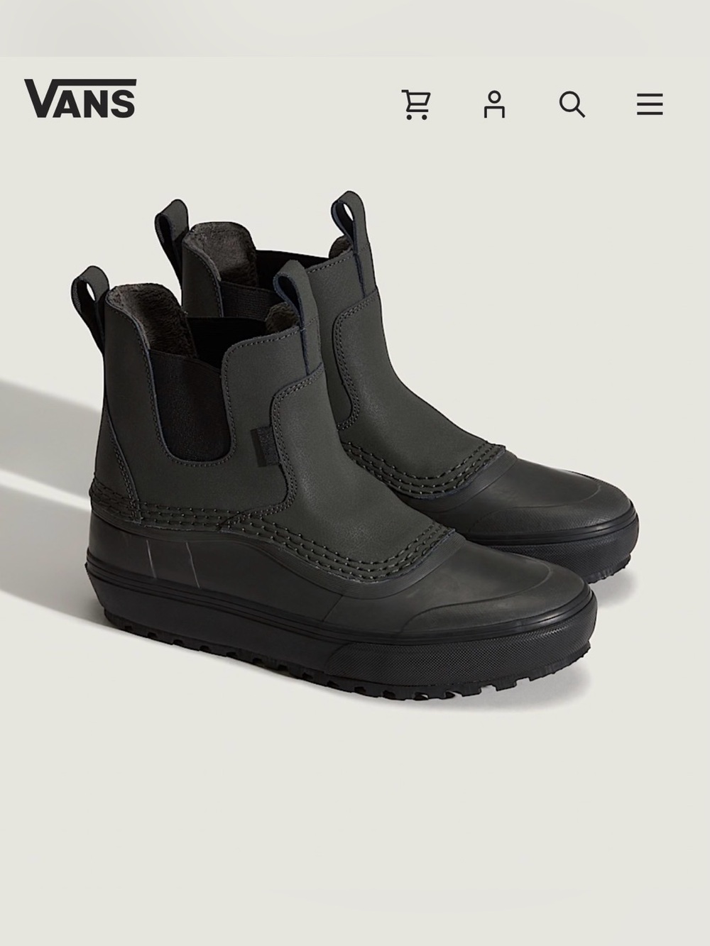 Vans Black Chelsea Duck Boots